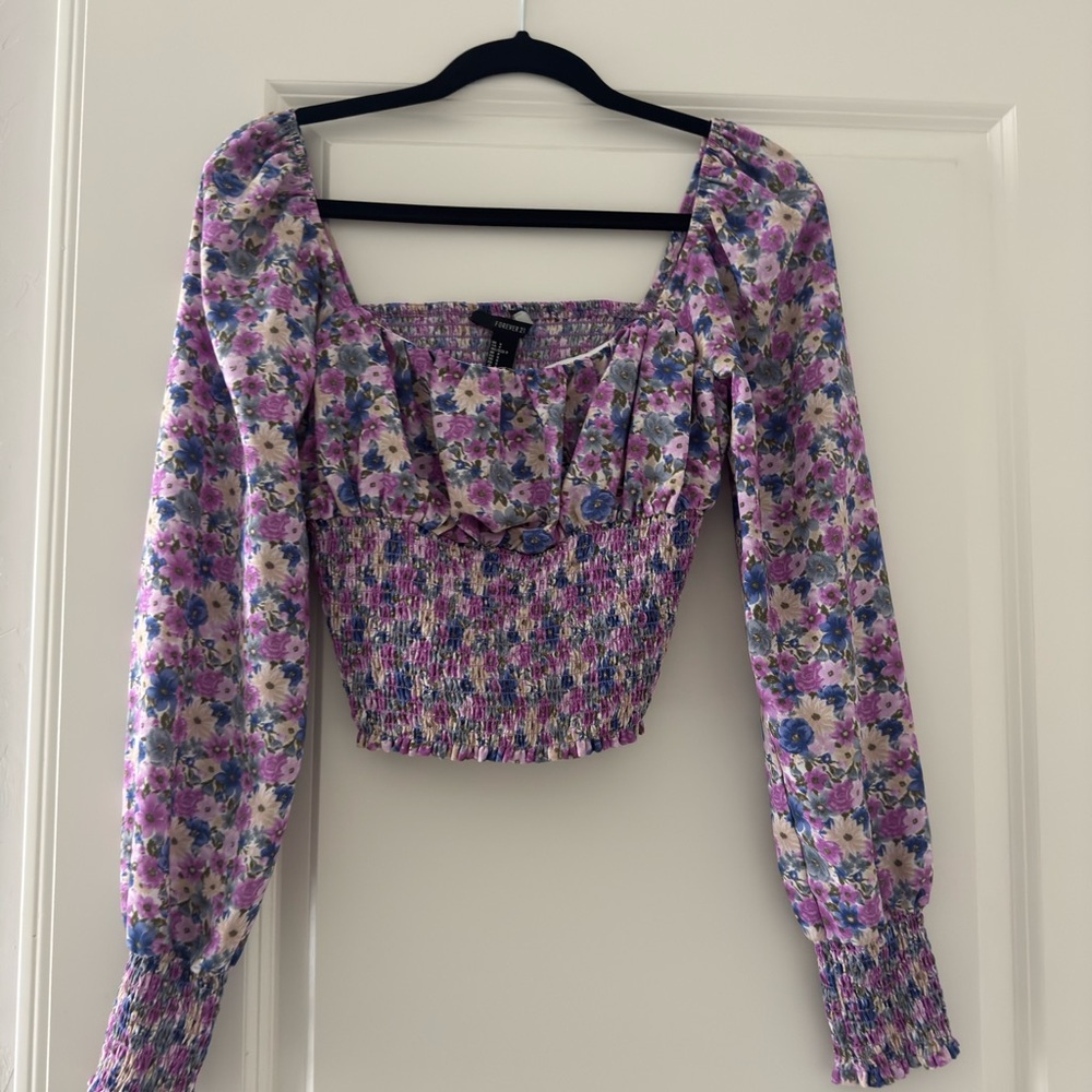 Floral Smocked Women's Top